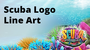 Scuba Logo Line Art